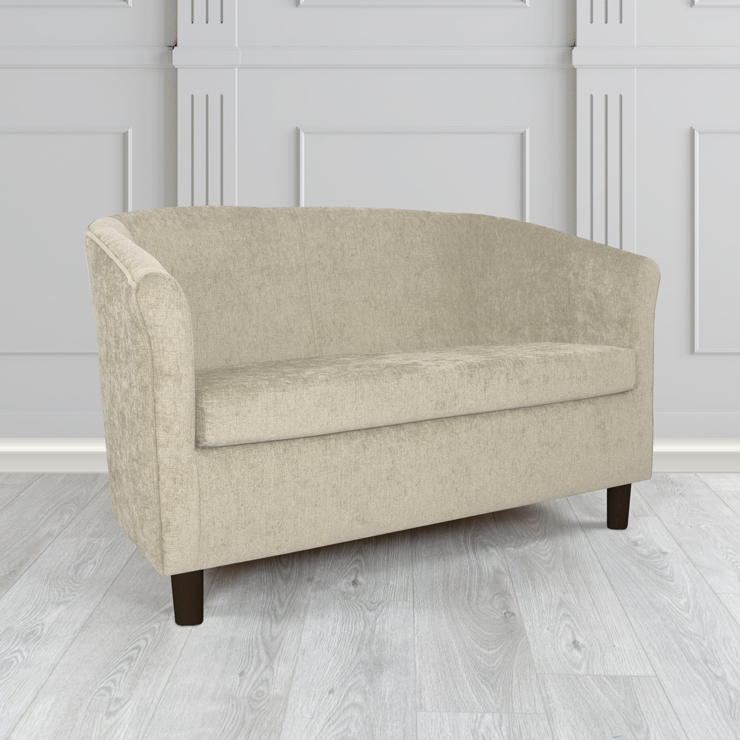 Tuscany 2 Seater Tub Sofa in Como Crib 5 Plain Chenille Fabric