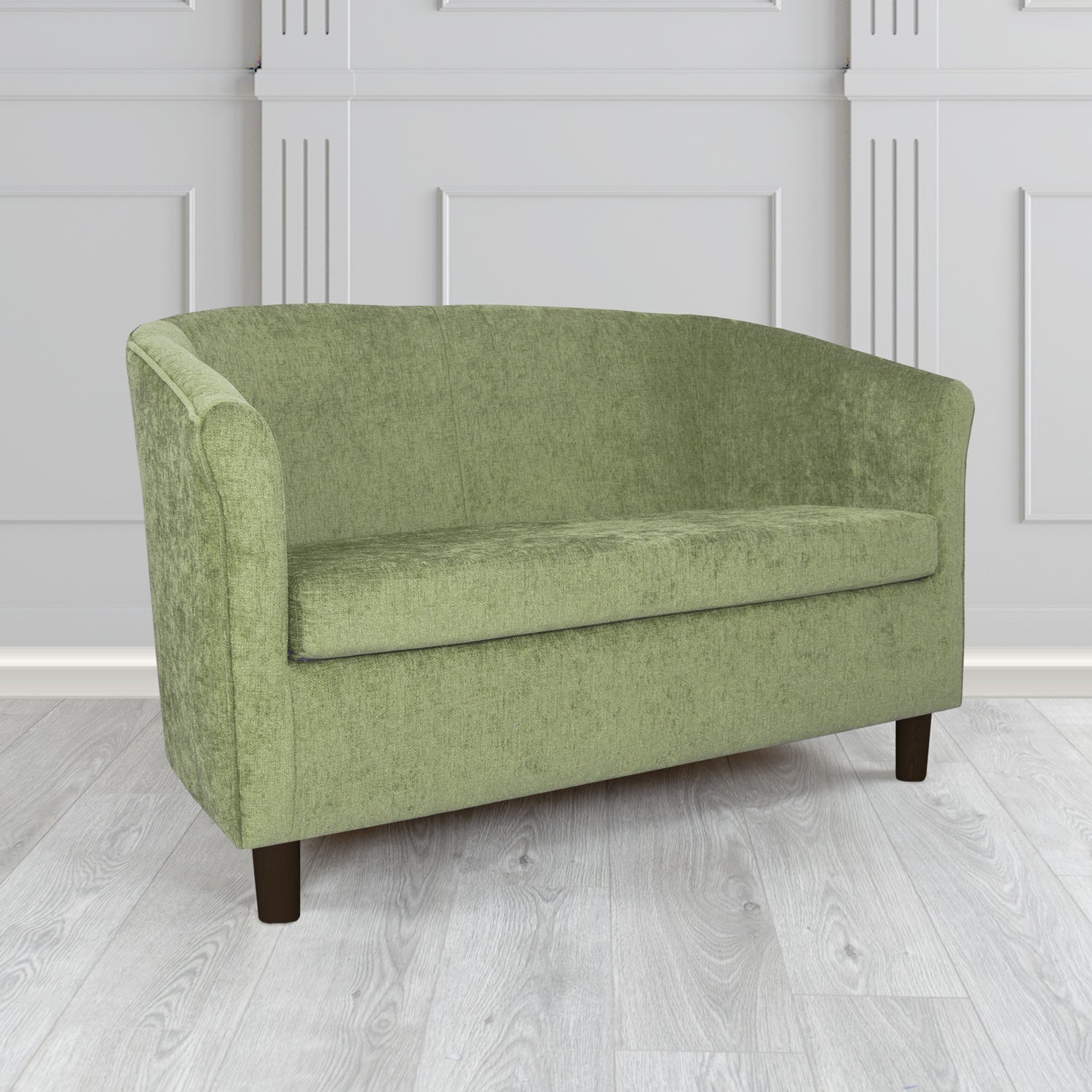 Tuscany 2 Seater Tub Sofa in Como Crib 5 Plain Chenille Fabric
