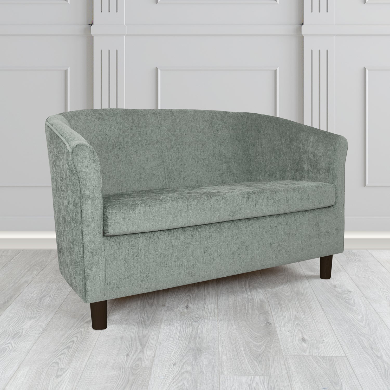 Tuscany 2 Seater Tub Sofa in Como Crib 5 Plain Chenille Fabric