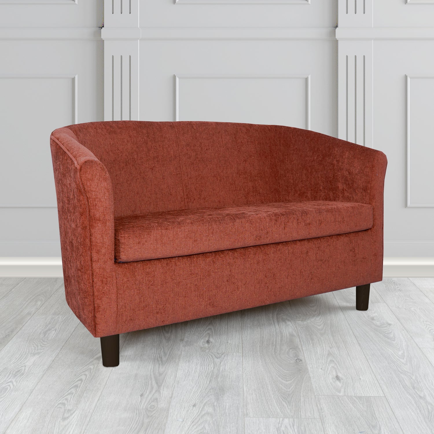 Tuscany 2 Seater Tub Sofa in Como Crib 5 Plain Chenille Fabric