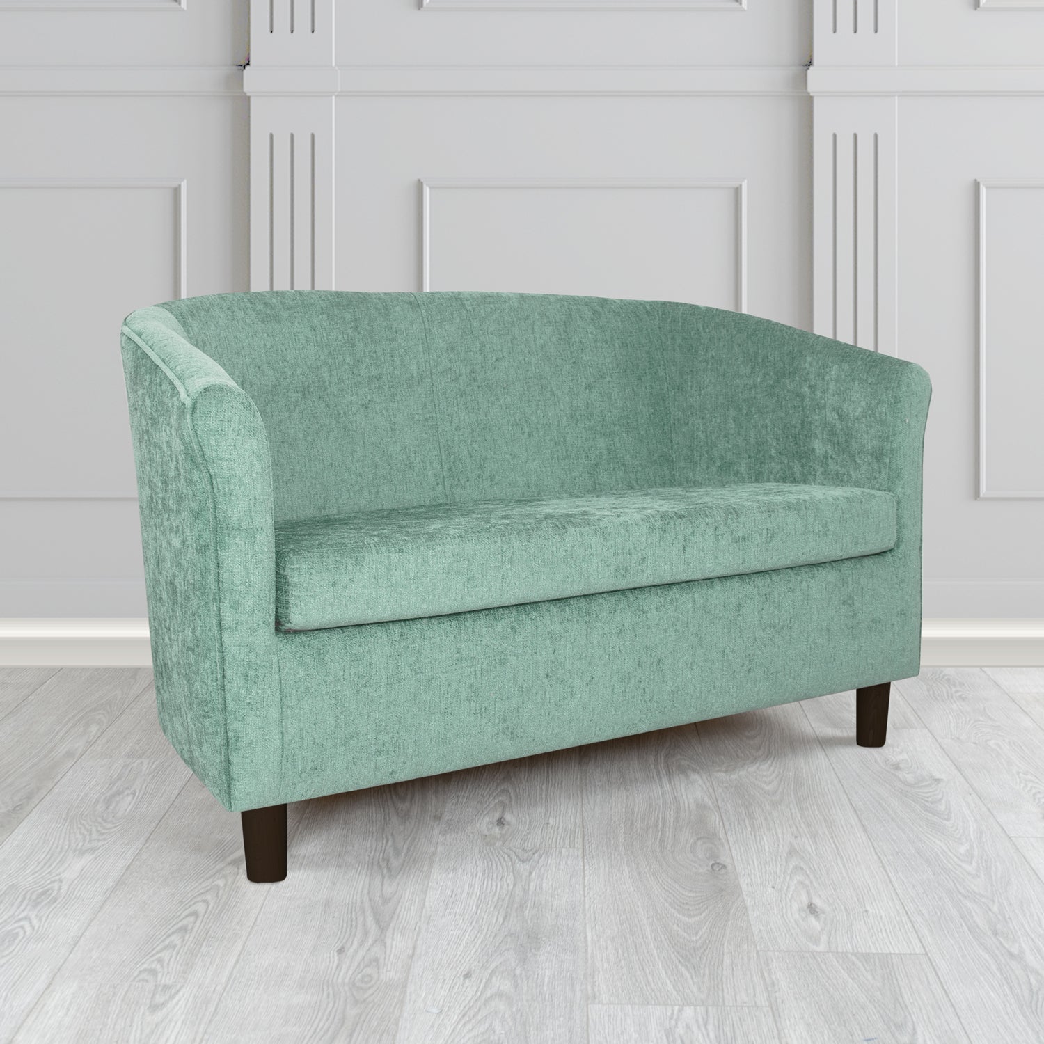 Tuscany 2 Seater Tub Sofa in Como Crib 5 Plain Chenille Fabric