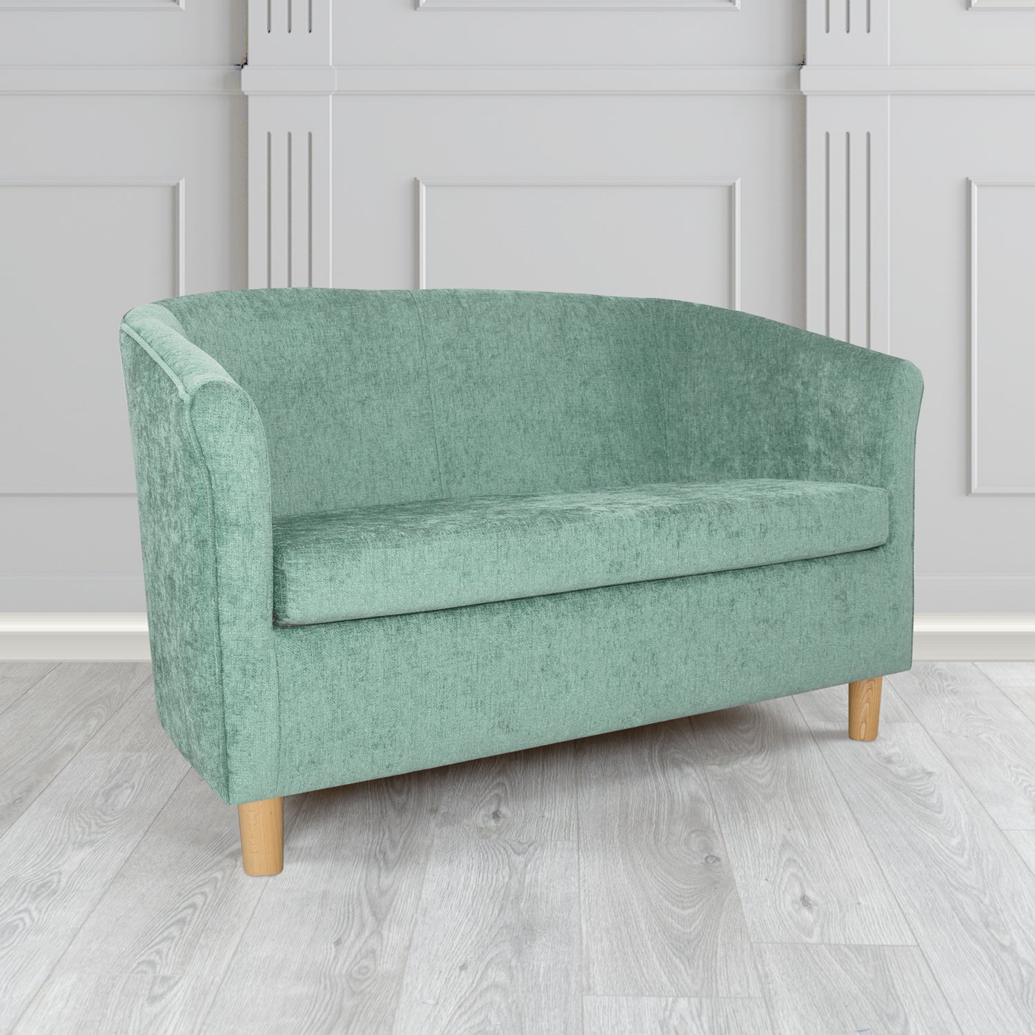 Tuscany 2 Seater Tub Sofa in Como Crib 5 Plain Chenille Fabric
