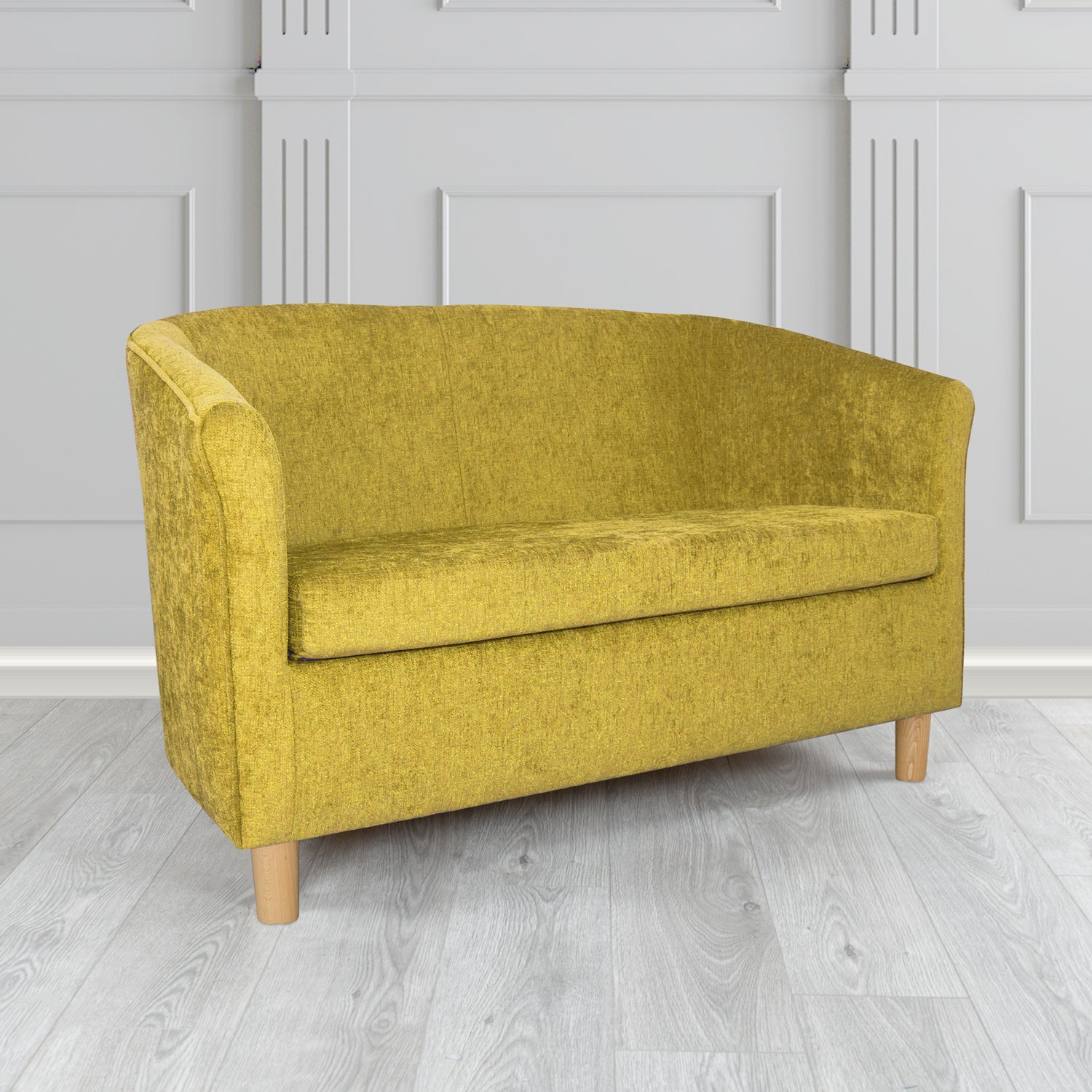 Tuscany 2 Seater Tub Sofa in Como Crib 5 Plain Chenille Fabric