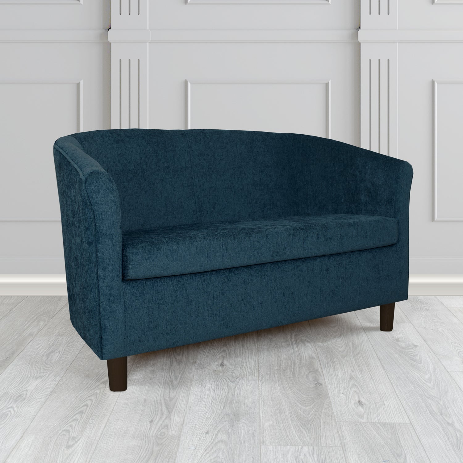 Tuscany 2 Seater Tub Sofa in Como Crib 5 Plain Chenille Fabric