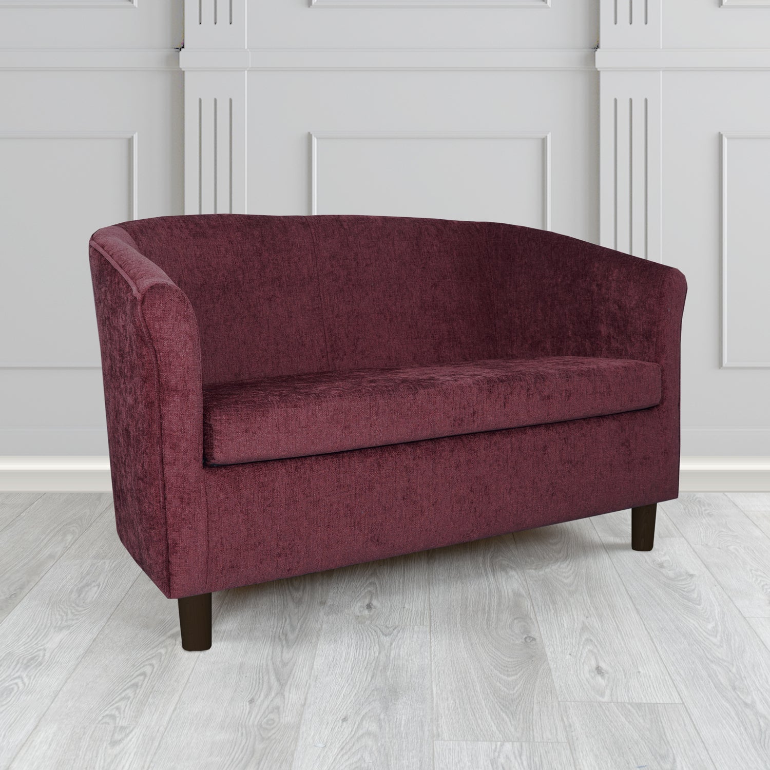 Tuscany 2 Seater Tub Sofa in Como Crib 5 Plain Chenille Fabric