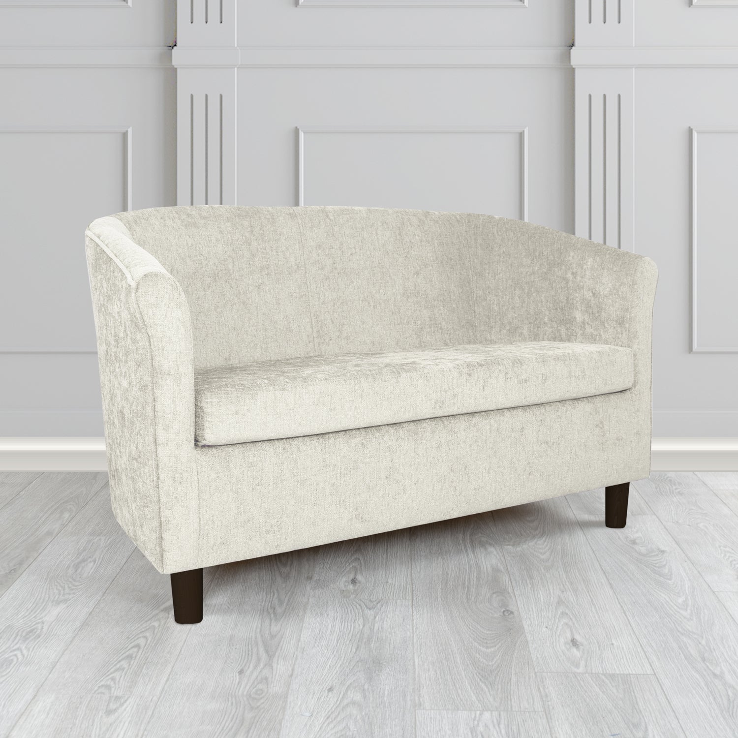 Tuscany 2 Seater Tub Sofa in Como Crib 5 Plain Chenille Fabric
