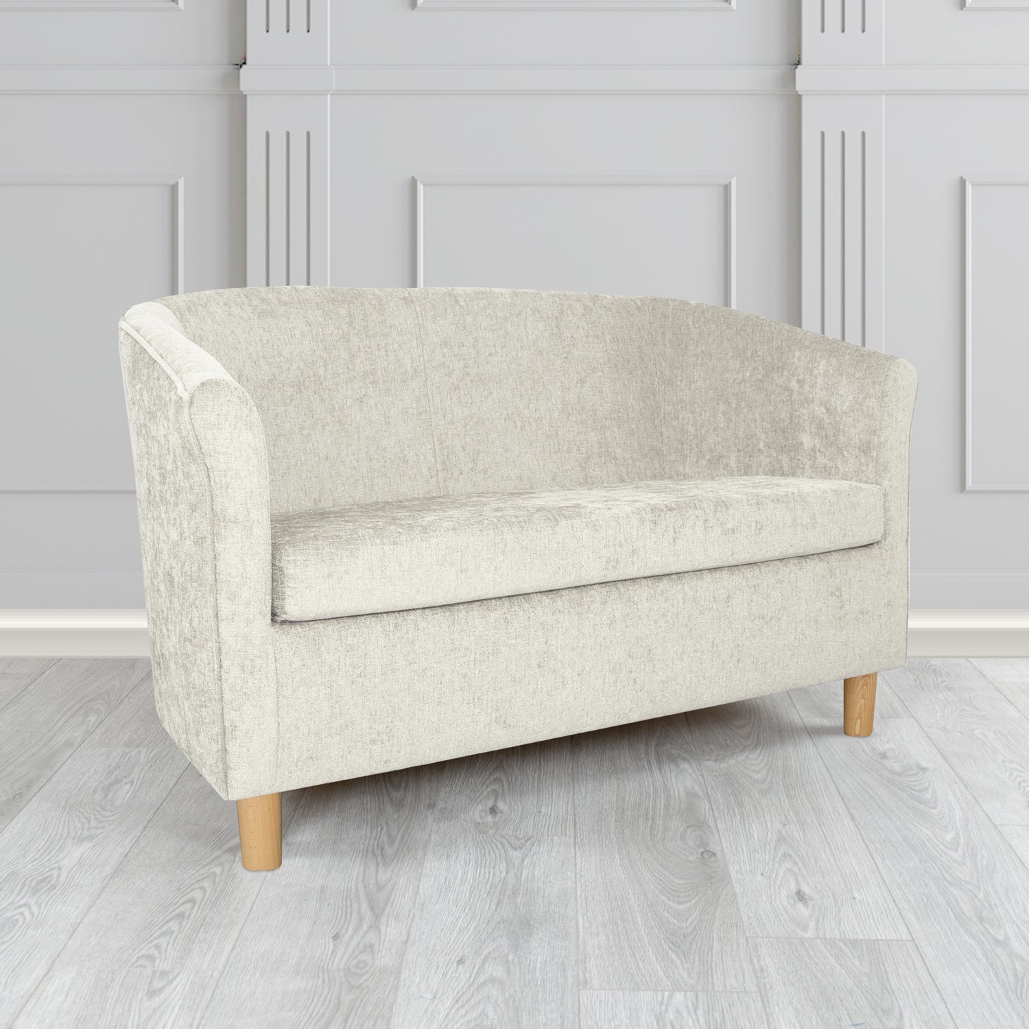 Tuscany 2 Seater Tub Sofa in Como Crib 5 Plain Chenille Fabric