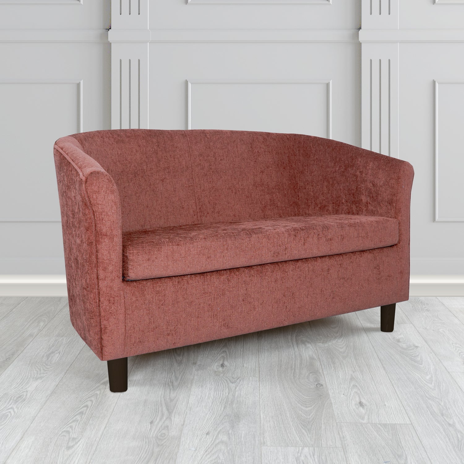 Tuscany 2 Seater Tub Sofa in Como Crib 5 Plain Chenille Fabric
