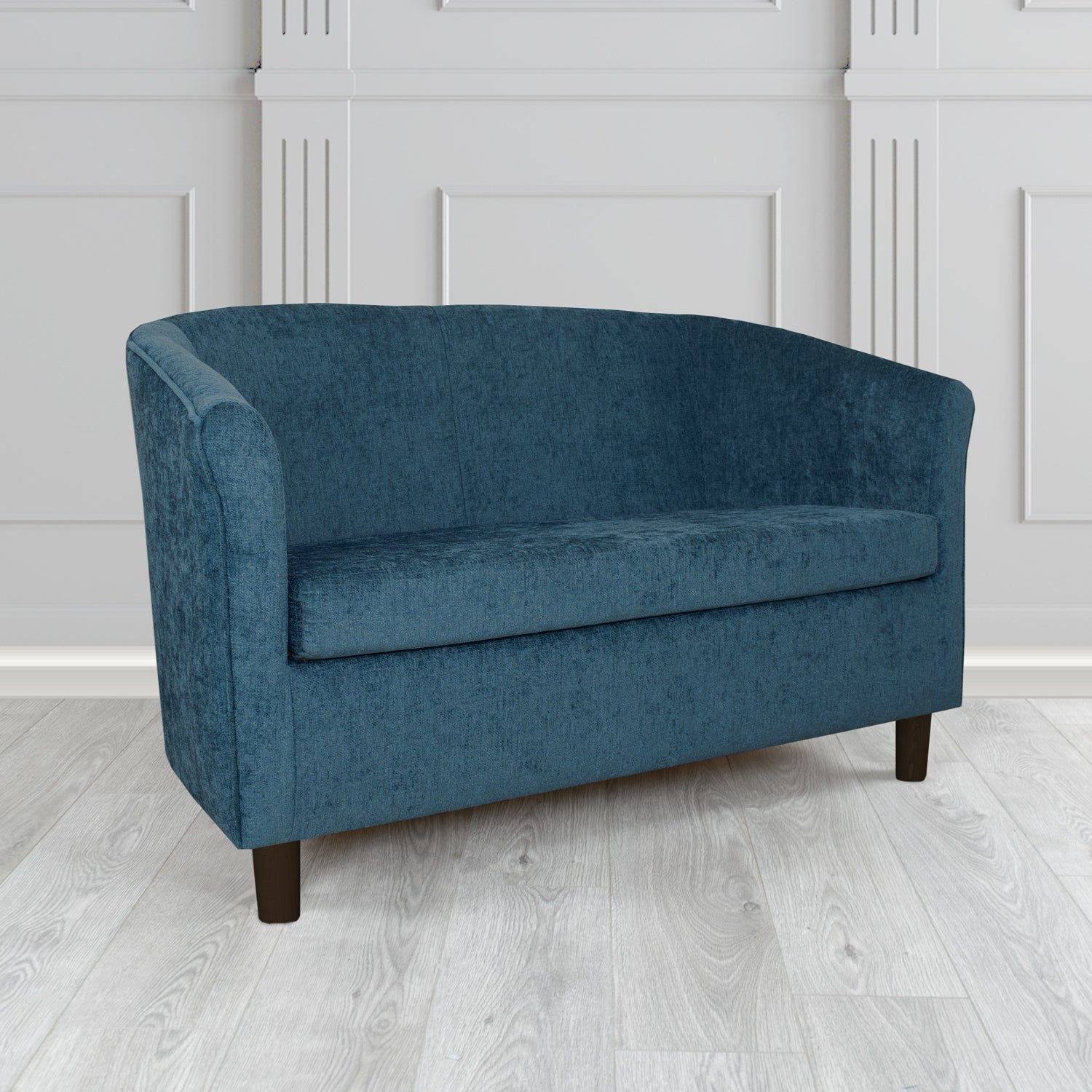 Tuscany 2 Seater Tub Sofa in Como Crib 5 Plain Chenille Fabric