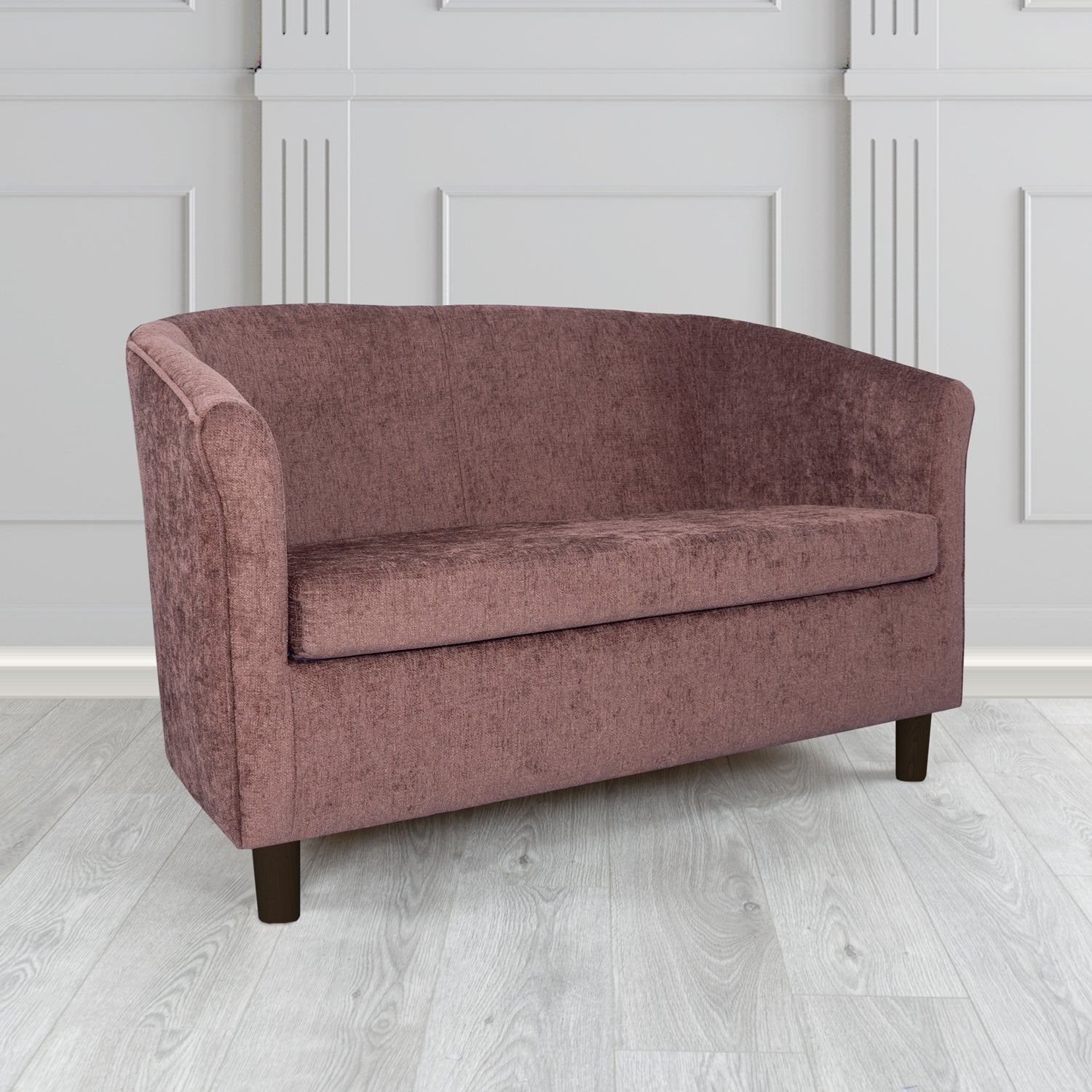 Tuscany 2 Seater Tub Sofa in Como Crib 5 Plain Chenille Fabric