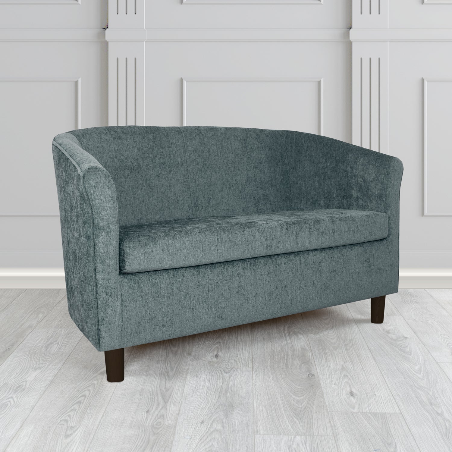 Tuscany 2 Seater Tub Sofa in Como Crib 5 Plain Chenille Fabric