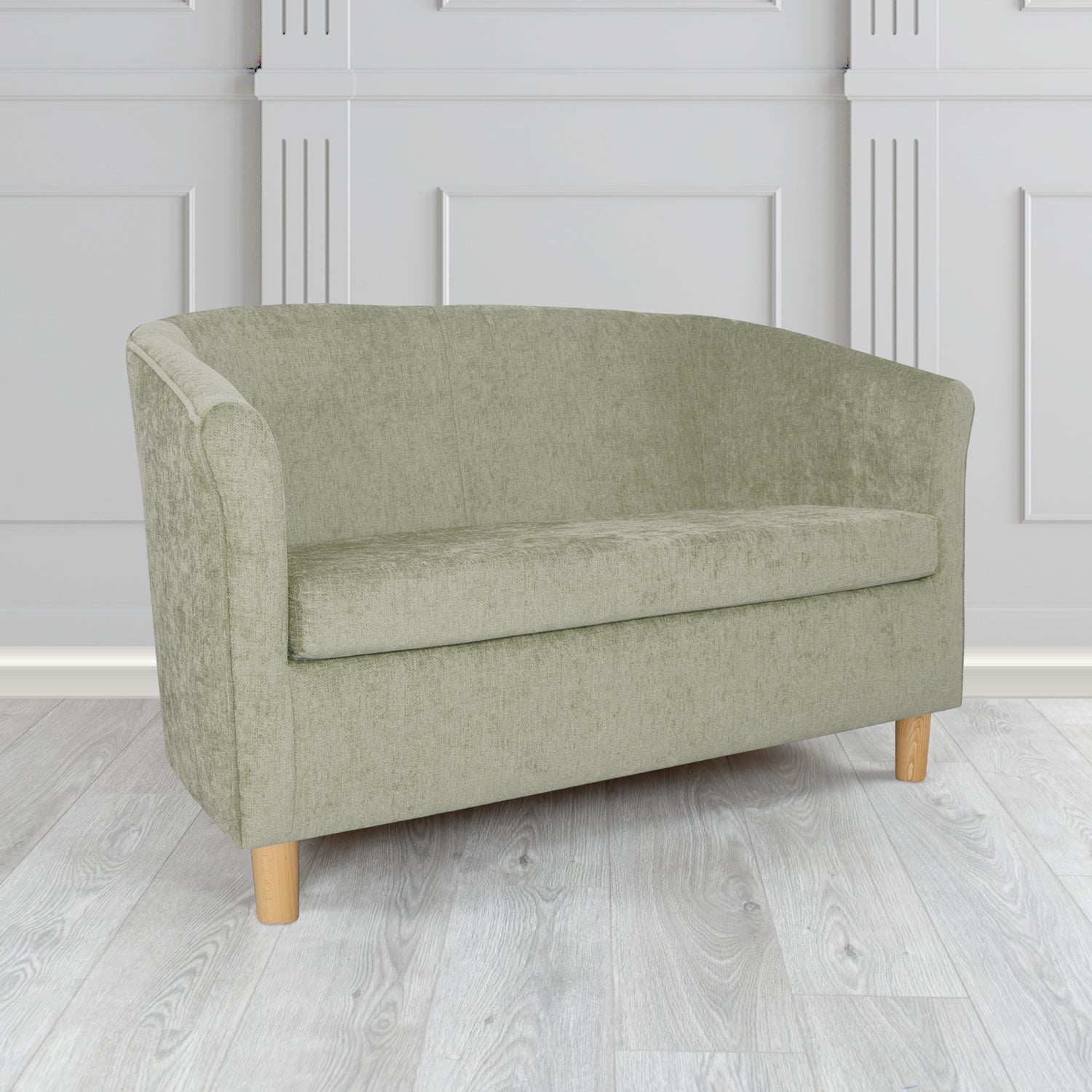 Tuscany 2 Seater Tub Sofa in Como Crib 5 Plain Chenille Fabric