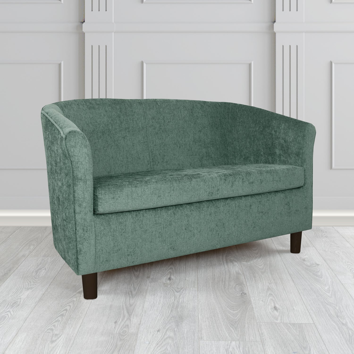 Tuscany 2 Seater Tub Sofa in Como Crib 5 Plain Chenille Fabric