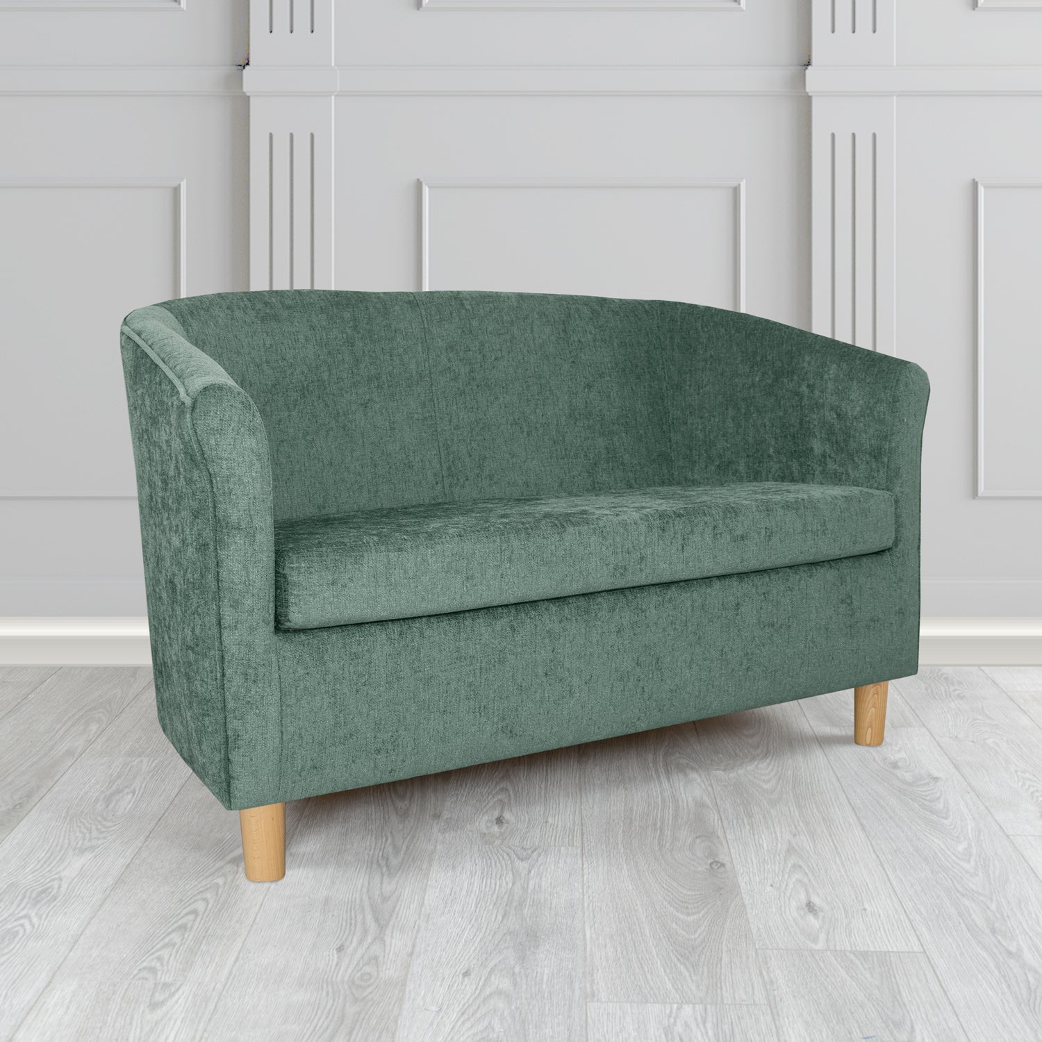 Tuscany 2 Seater Tub Sofa in Como Crib 5 Plain Chenille Fabric