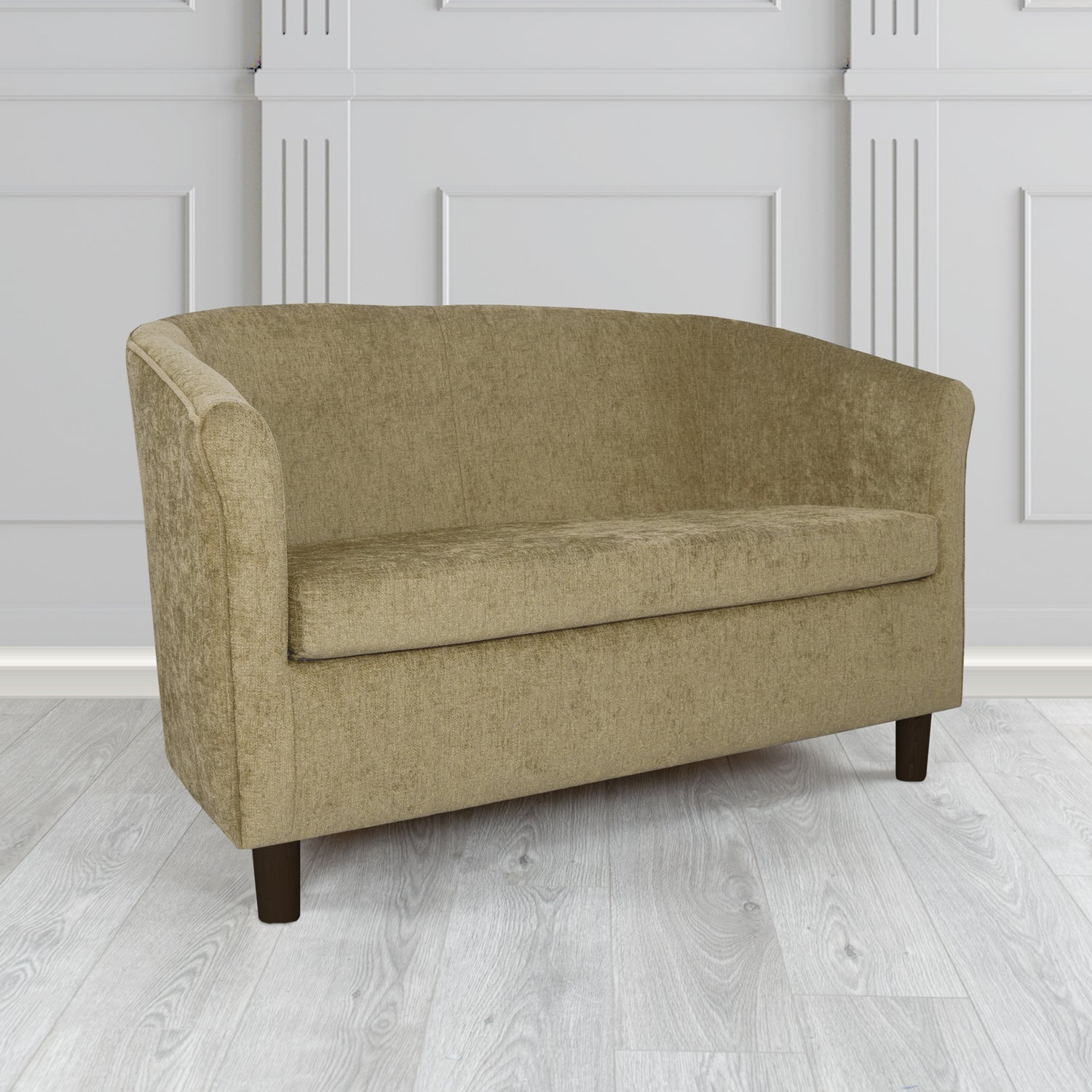 Tuscany 2 Seater Tub Sofa in Como Crib 5 Plain Chenille Fabric