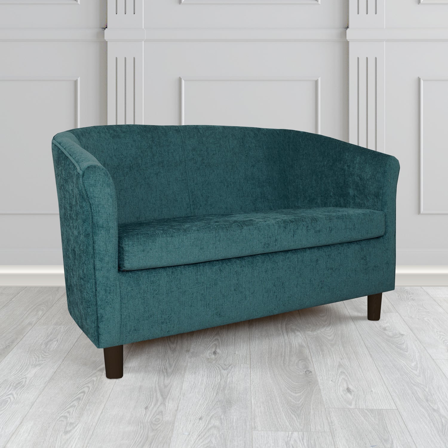 Tuscany 2 Seater Tub Sofa in Como Crib 5 Plain Chenille Fabric
