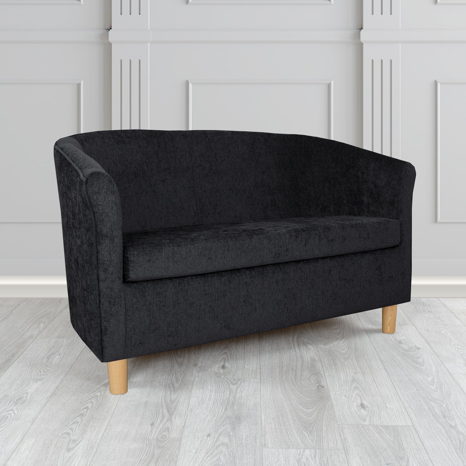 Tuscany 2 Seater Tub Sofa in Como Crib 5 Plain Chenille Fabric