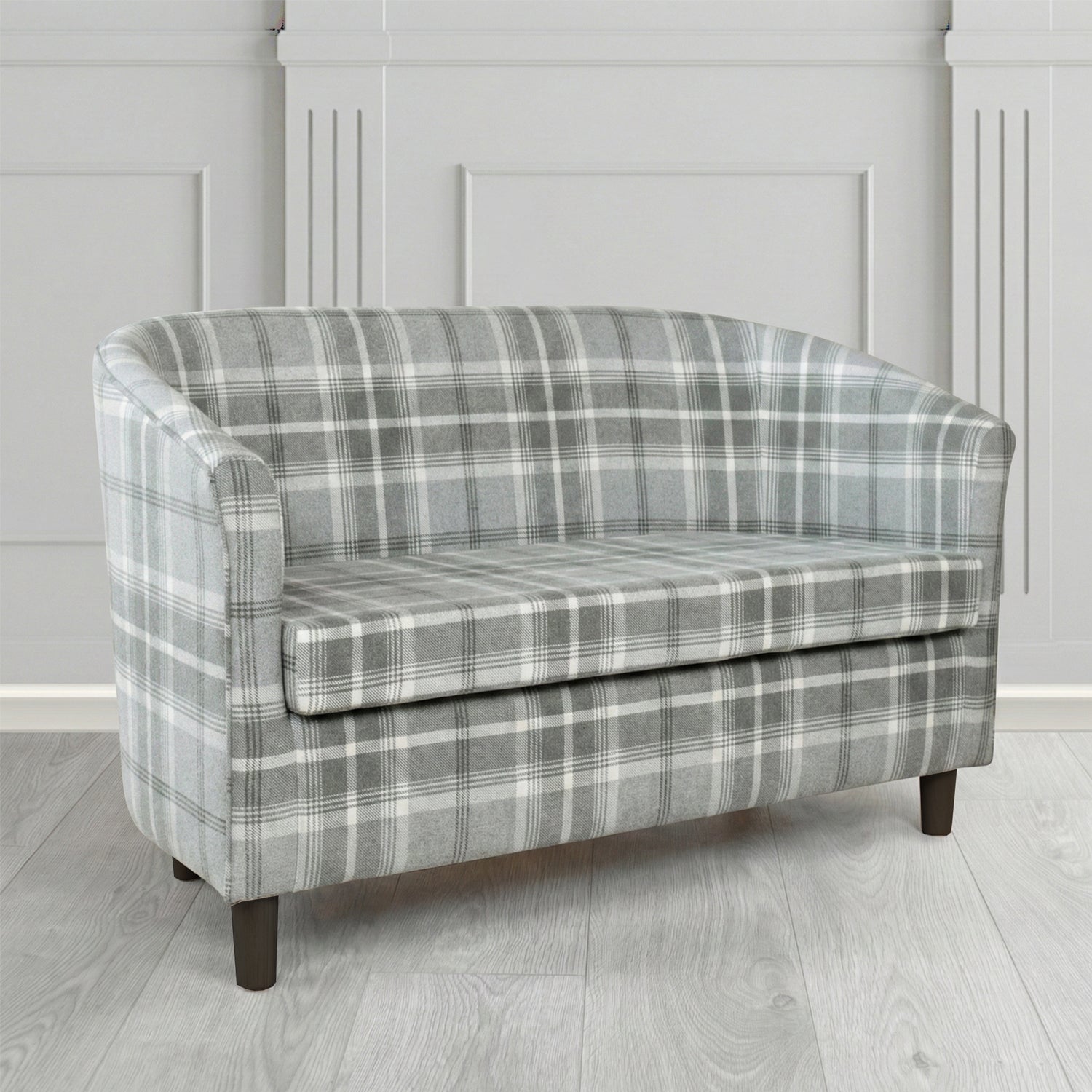 Tuscany 2 Seater Tub Sofa in Porter and Stone Balmoral Tartan Fabric