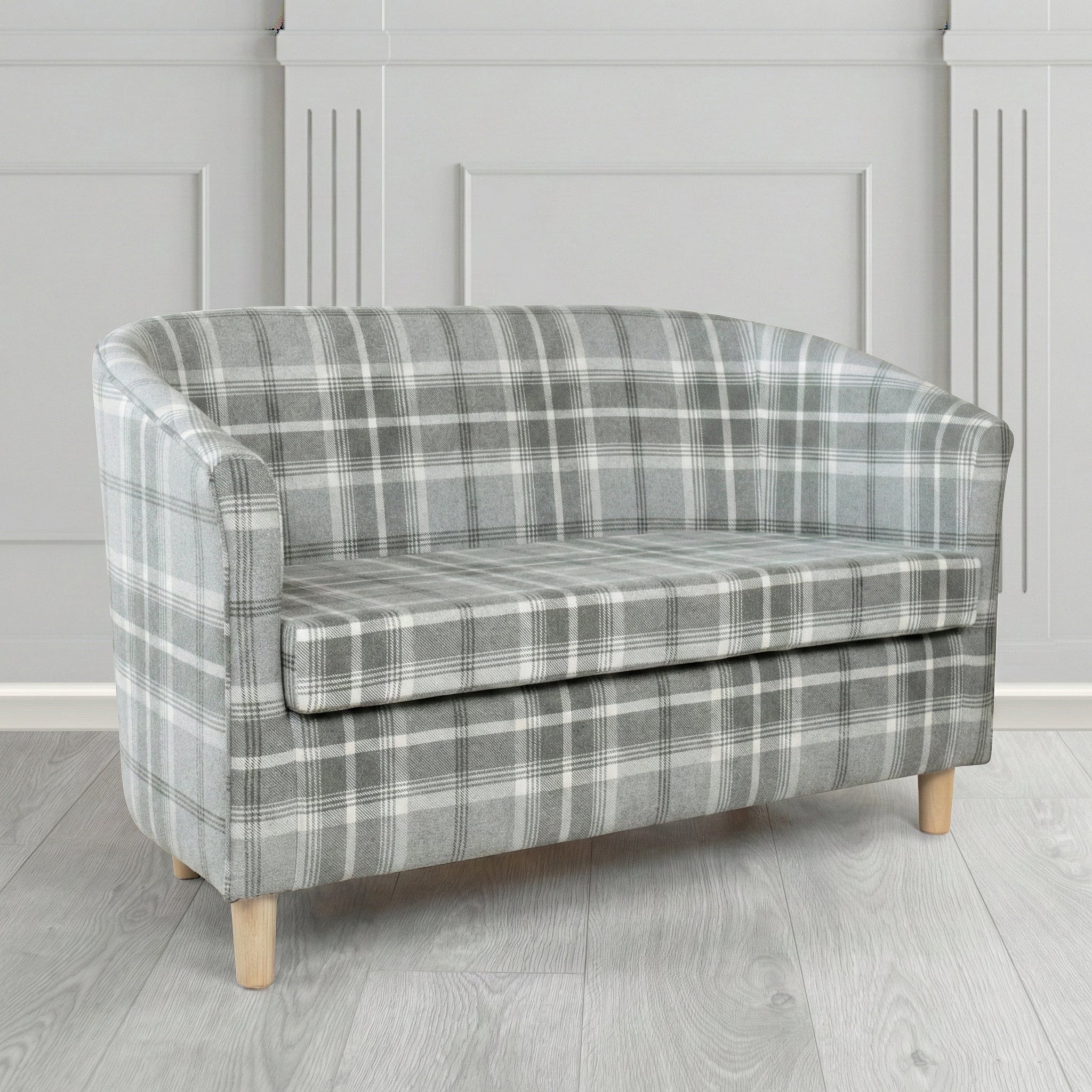 Tuscany 2 Seater Tub Sofa in Porter and Stone Balmoral Tartan Fabric