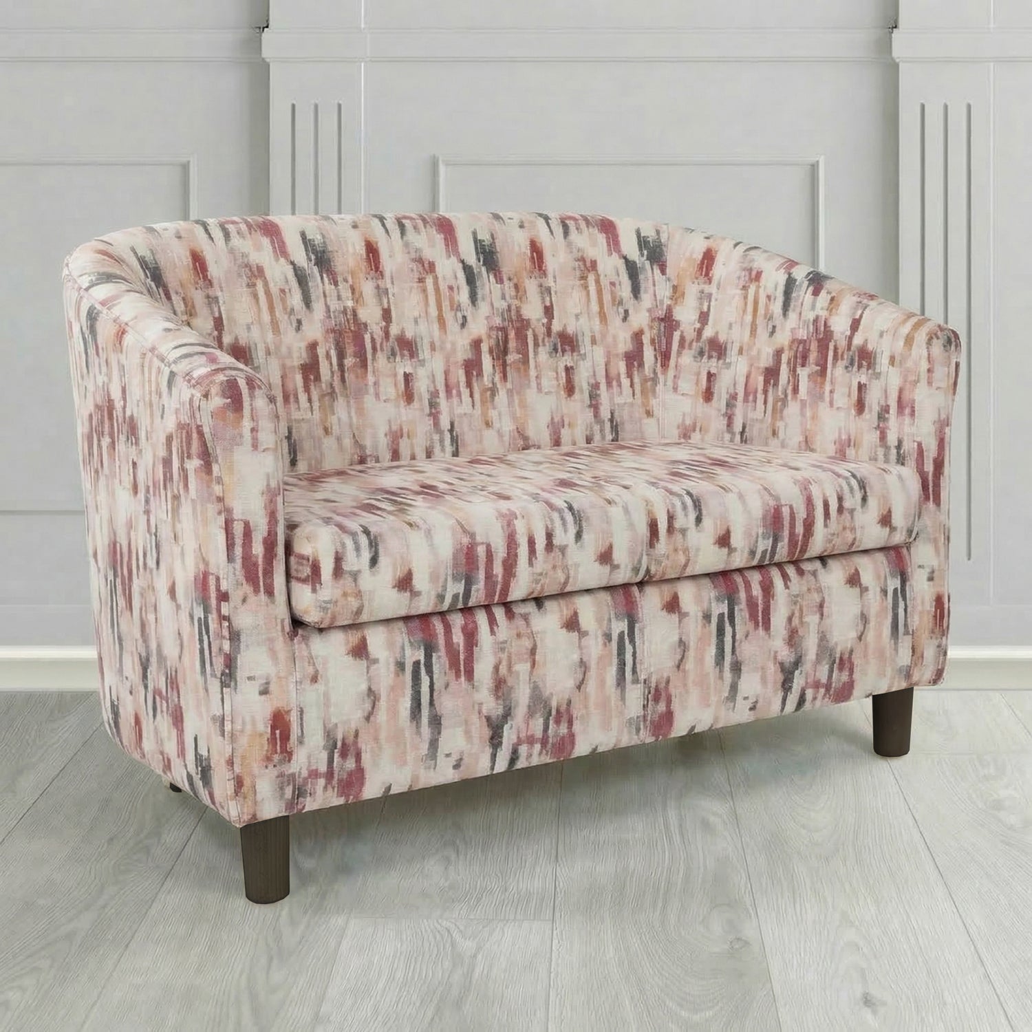 Tuscany 2 Seater Tub Sofa in Fryett's Aura Abstract Pattern Fabric