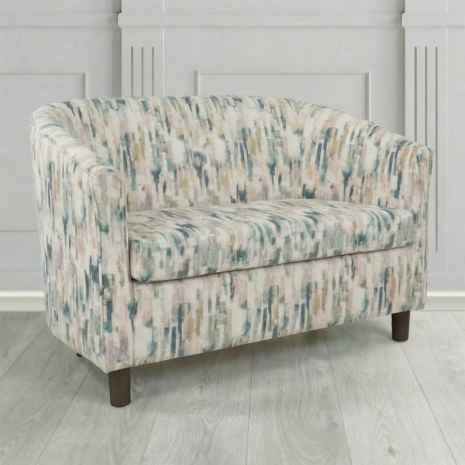 Tuscany 2 Seater Tub Sofa in Fryett's Aura Abstract Pattern Fabric