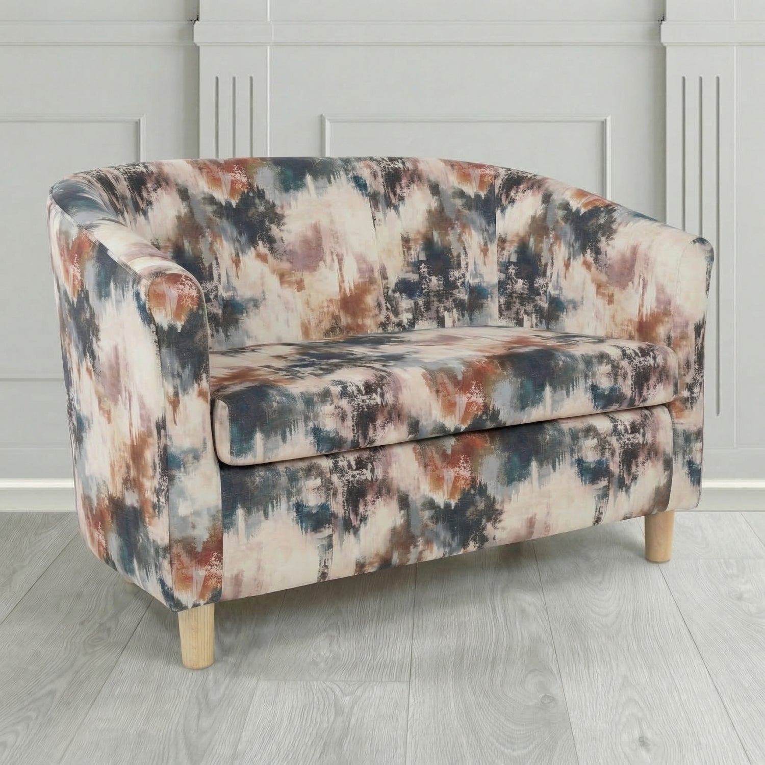 Tuscany 2 Seater Tub Sofa in Fryett's Kala Abstract Pattern Fabric