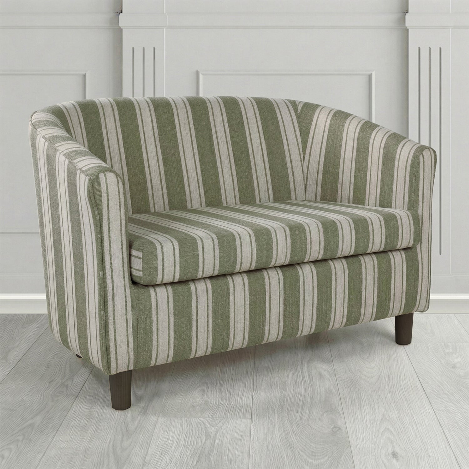 Tuscany 2 Seater Tub Sofa in Fryett's Radley Stripe Pattern Fabric