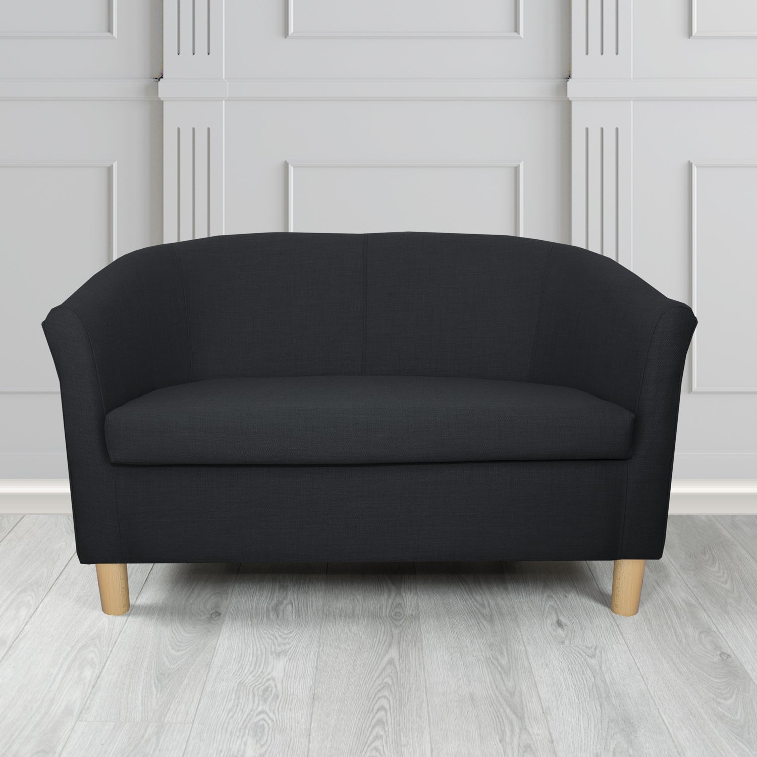 Tuscany 2 Seater Tub Sofa in Agua Fabrics Linetta Contract Crib 5 Fabric - Antimicrobial & Waterproof