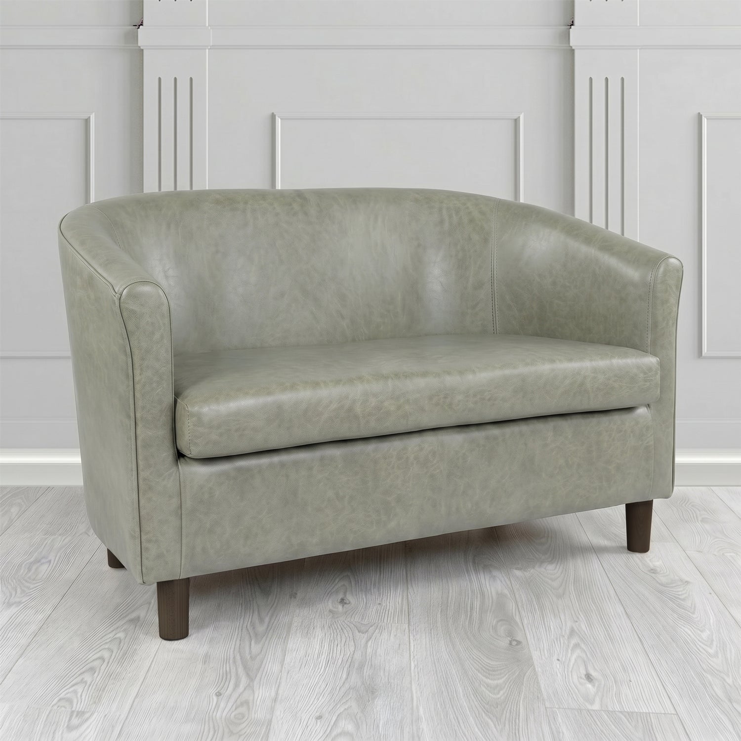 Tuscany 2 Seater Tub Sofa in Crest Leather Old English Crib 5 Genuine Leather