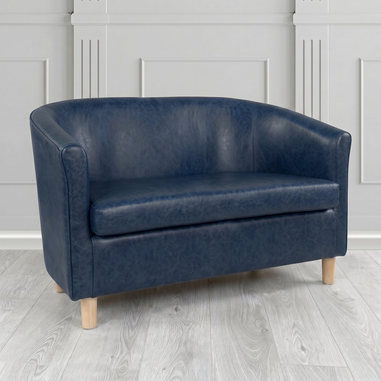 Tuscany 2 Seater Tub Sofa in Crest Leather Old English Crib 5 Genuine Leather