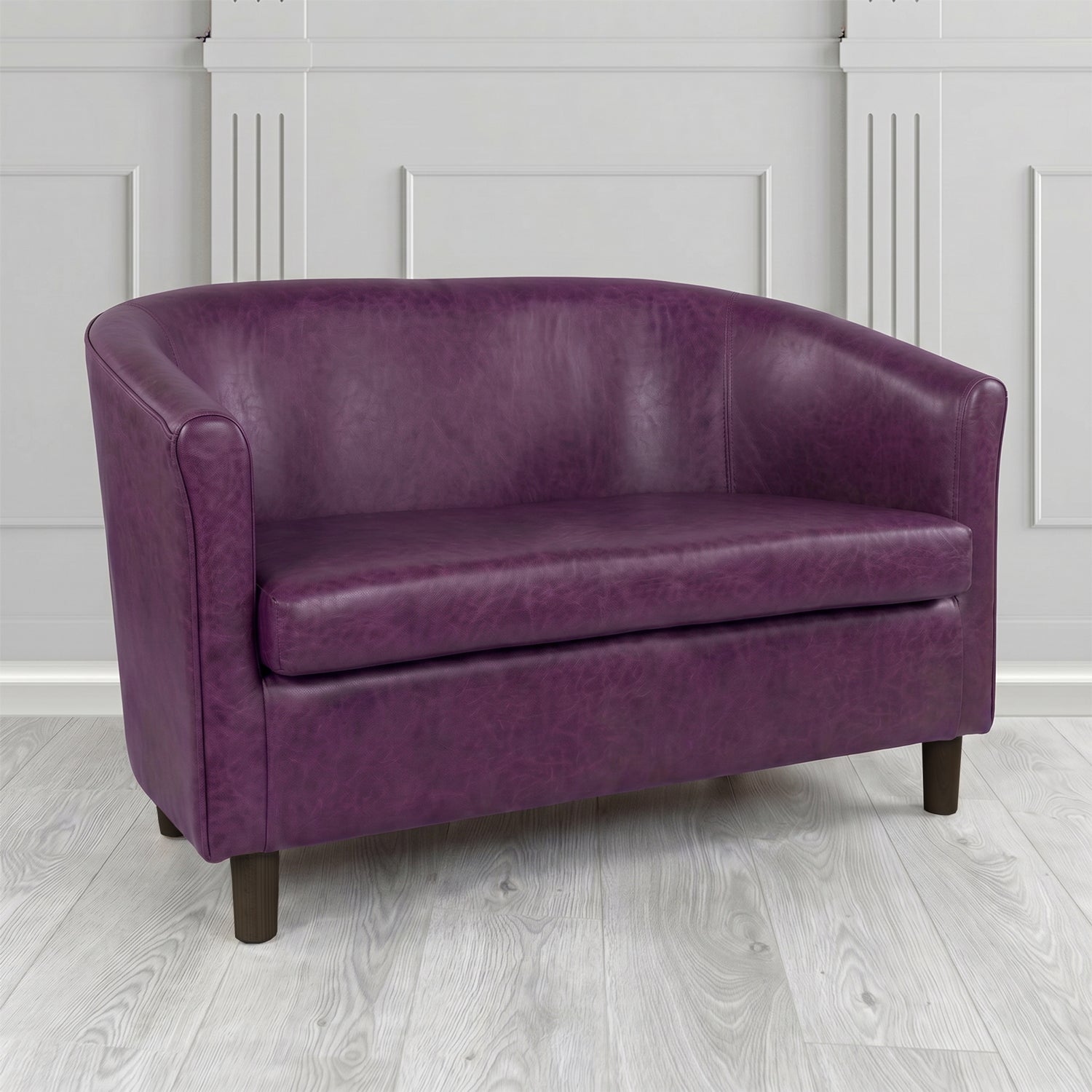 Tuscany 2 Seater Tub Sofa in Crest Leather Old English Crib 5 Genuine Leather