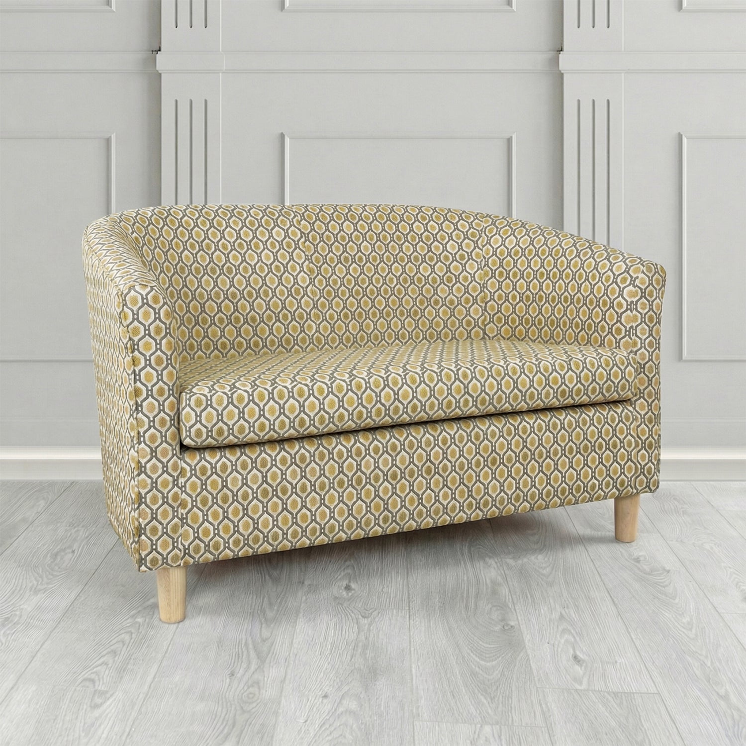 Tuscany 2 Seater Tub Sofa in Fryett's Recco Geometric Pattern Fabric