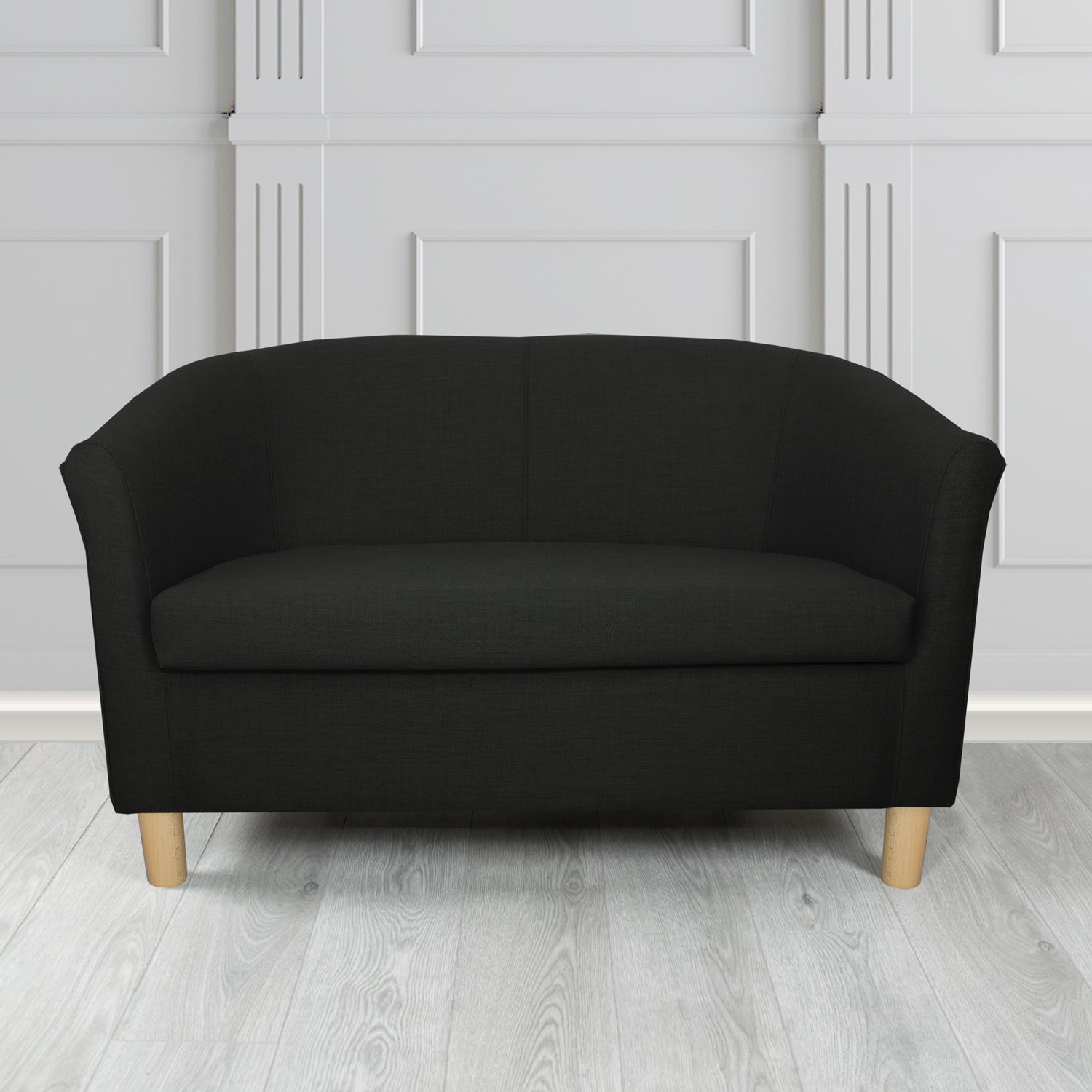 Tuscany 2 Seater Tub Sofa in Romo Osumi Plain Cotton Blend Crib 5 Fabric