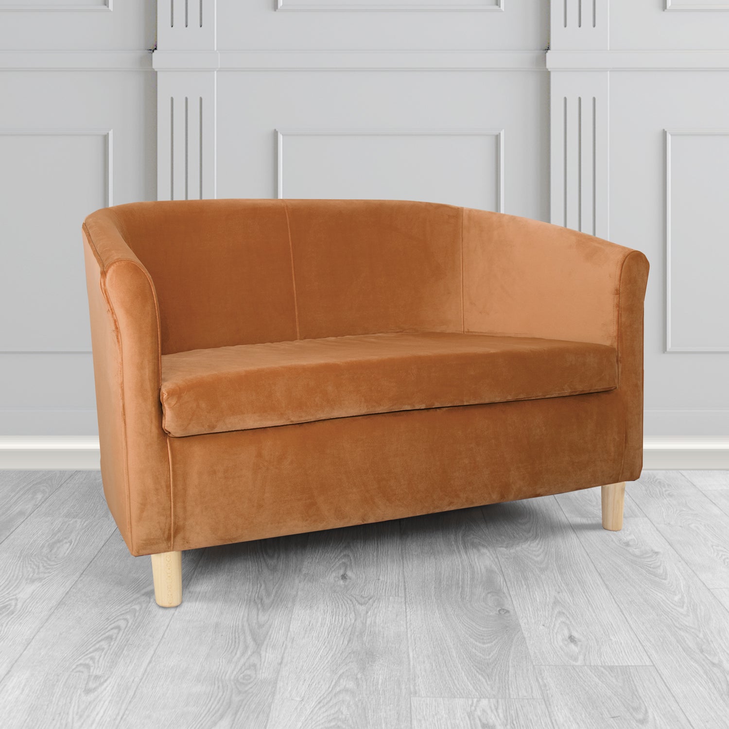 Tuscany 2 Seater Tub Sofa in Sapore Velvet Fabric