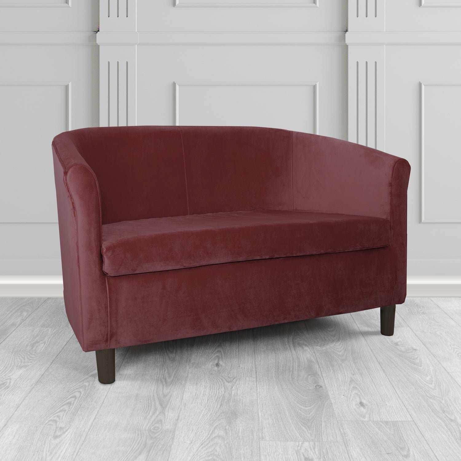 Tuscany 2 Seater Tub Sofa in Sapore Crib 5 Velvet Fabric