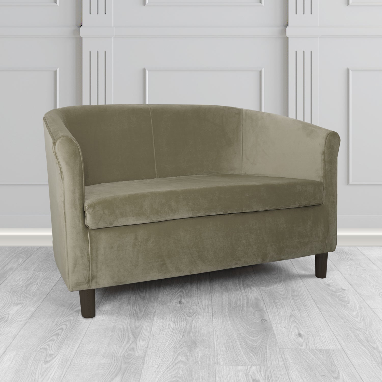 Tuscany 2 Seater Tub Sofa in Villa Nova Atil II Crib 5 Velvet Fabric