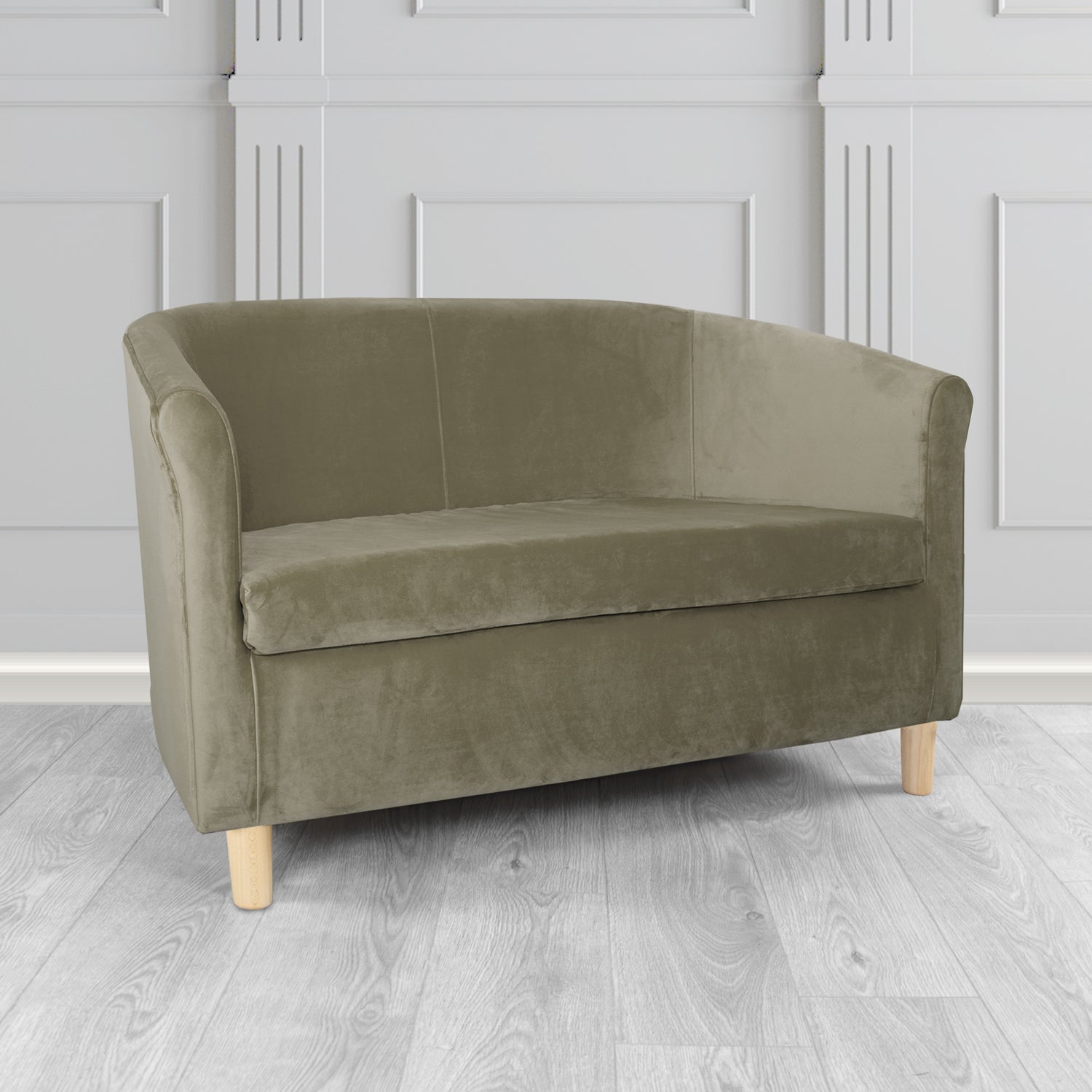 Tuscany 2 Seater Tub Sofa in Villa Nova Atil II Crib 5 Velvet Fabric