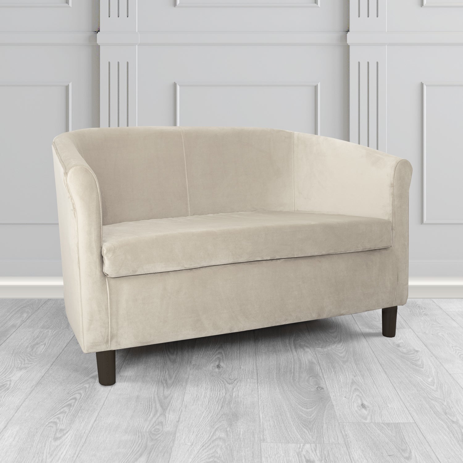 Tuscany 2 Seater Tub Sofa in Villa Nova Atil II Crib 5 Velvet Fabric