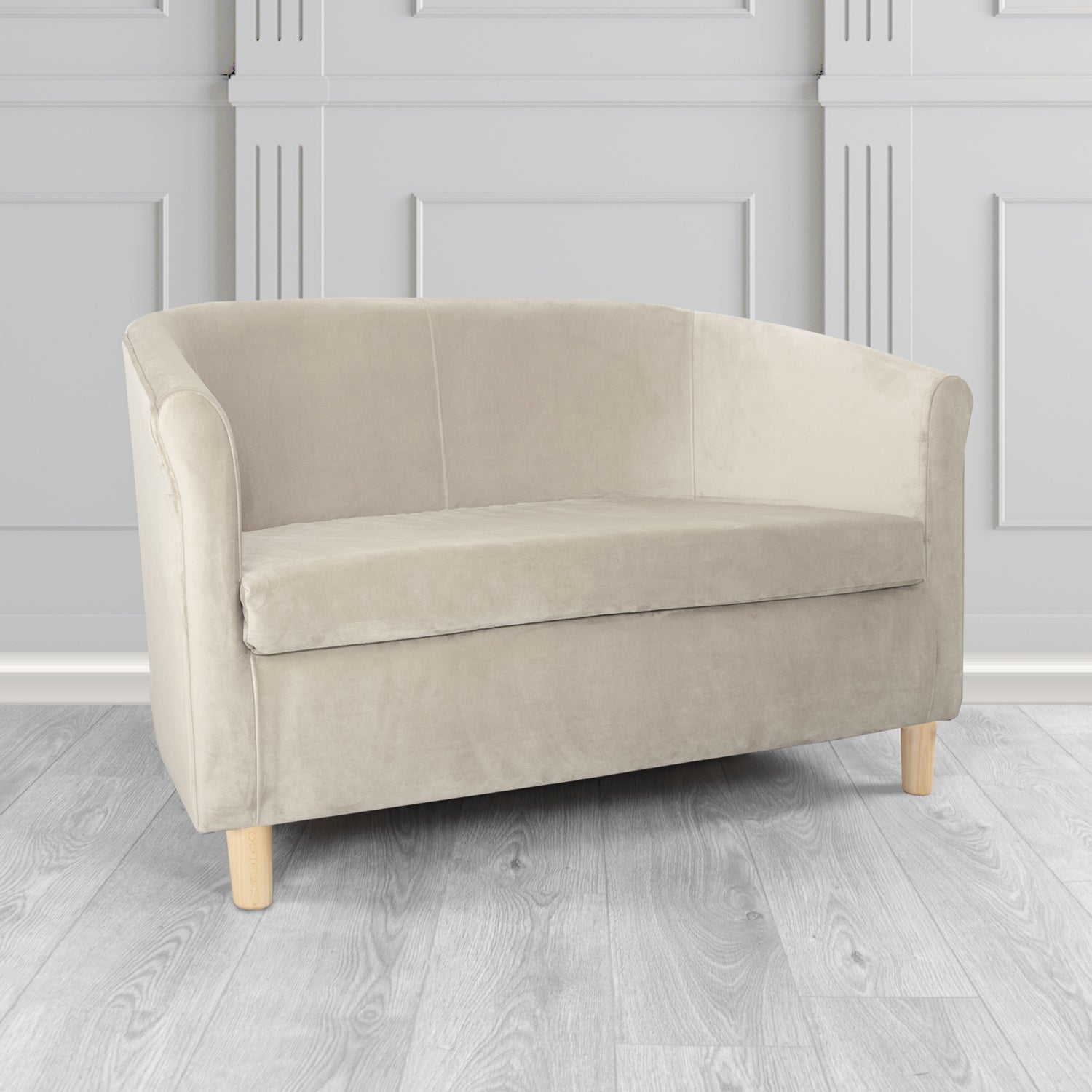 Tuscany 2 Seater Tub Sofa in Villa Nova Atil II Crib 5 Velvet Fabric