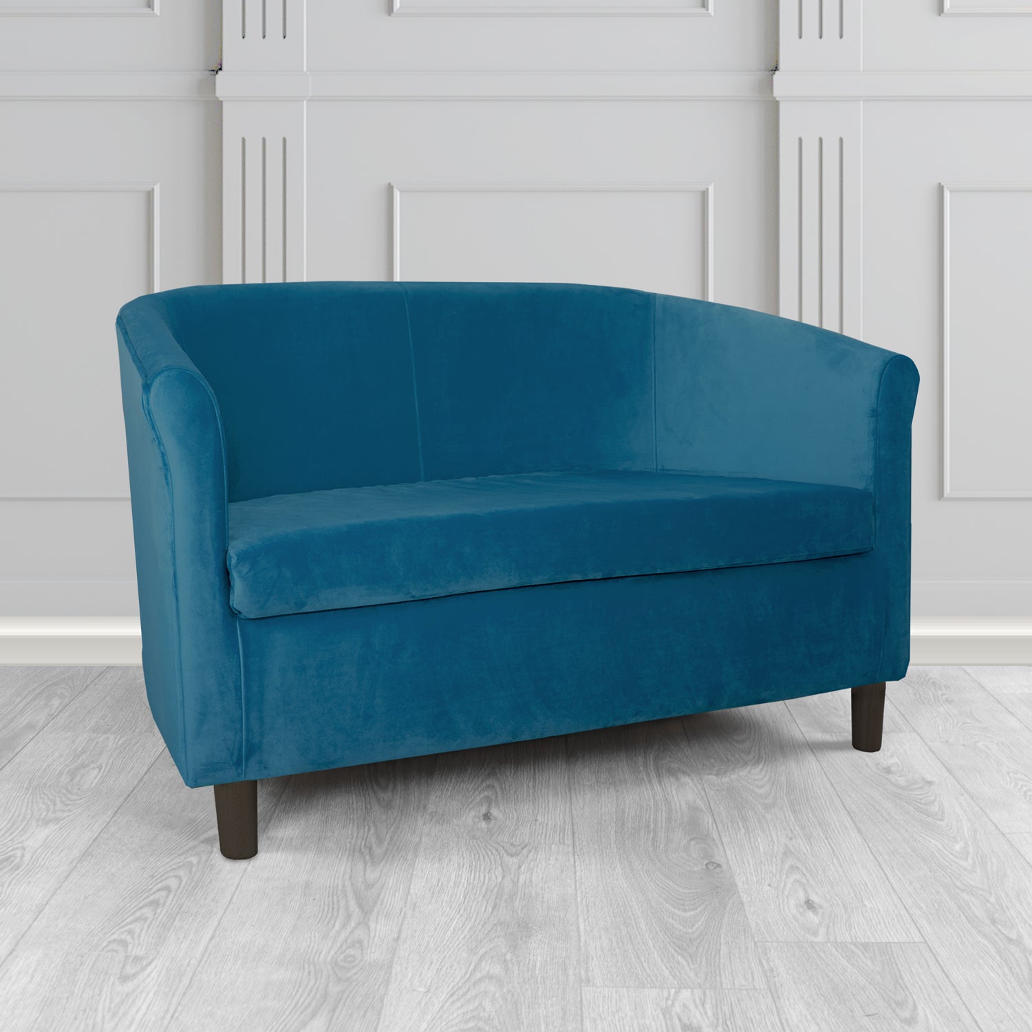 Tuscany 2 Seater Tub Sofa in Villa Nova Atil II Crib 5 Velvet Fabric
