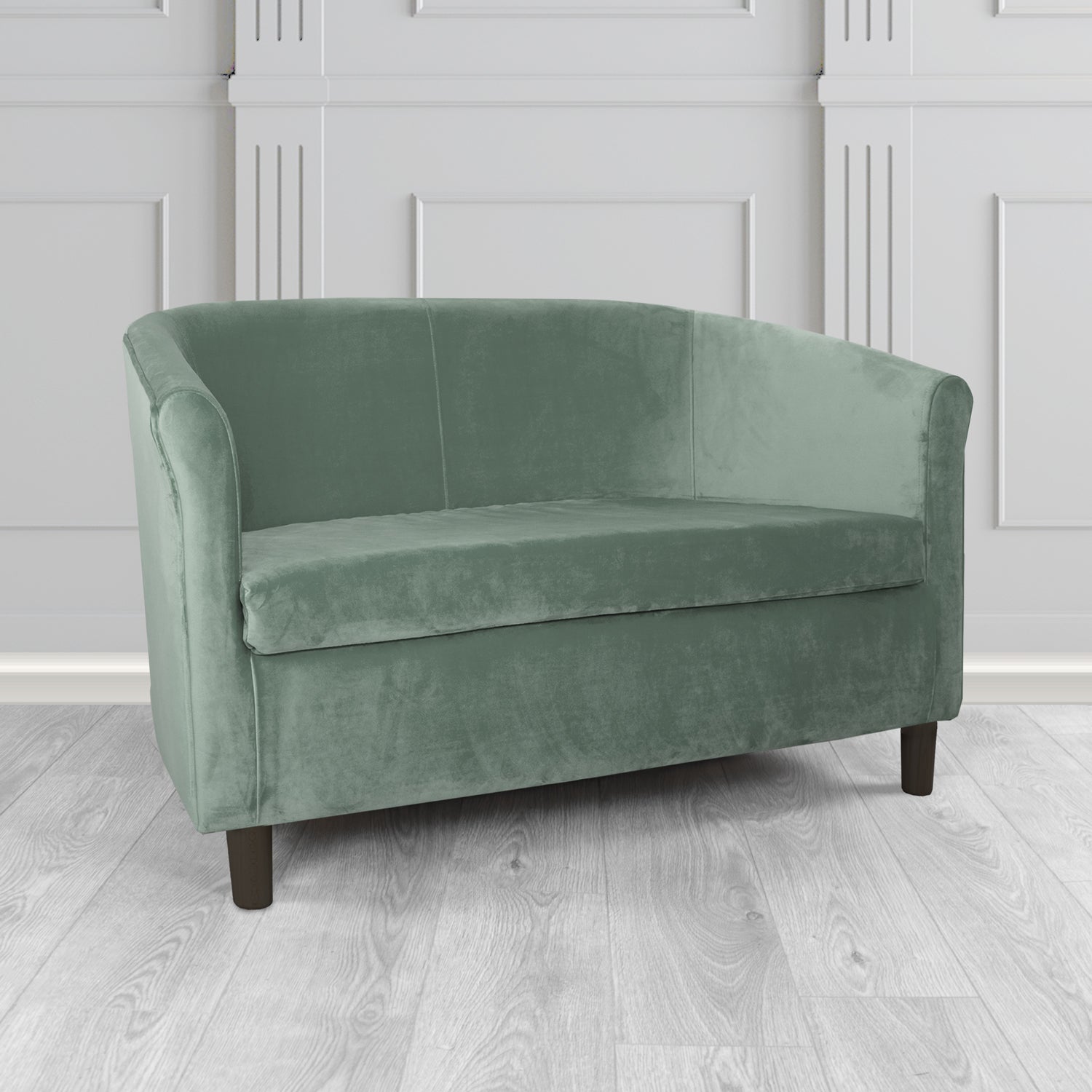 Tuscany 2 Seater Tub Sofa in Villa Nova Atil II Crib 5 Velvet Fabric