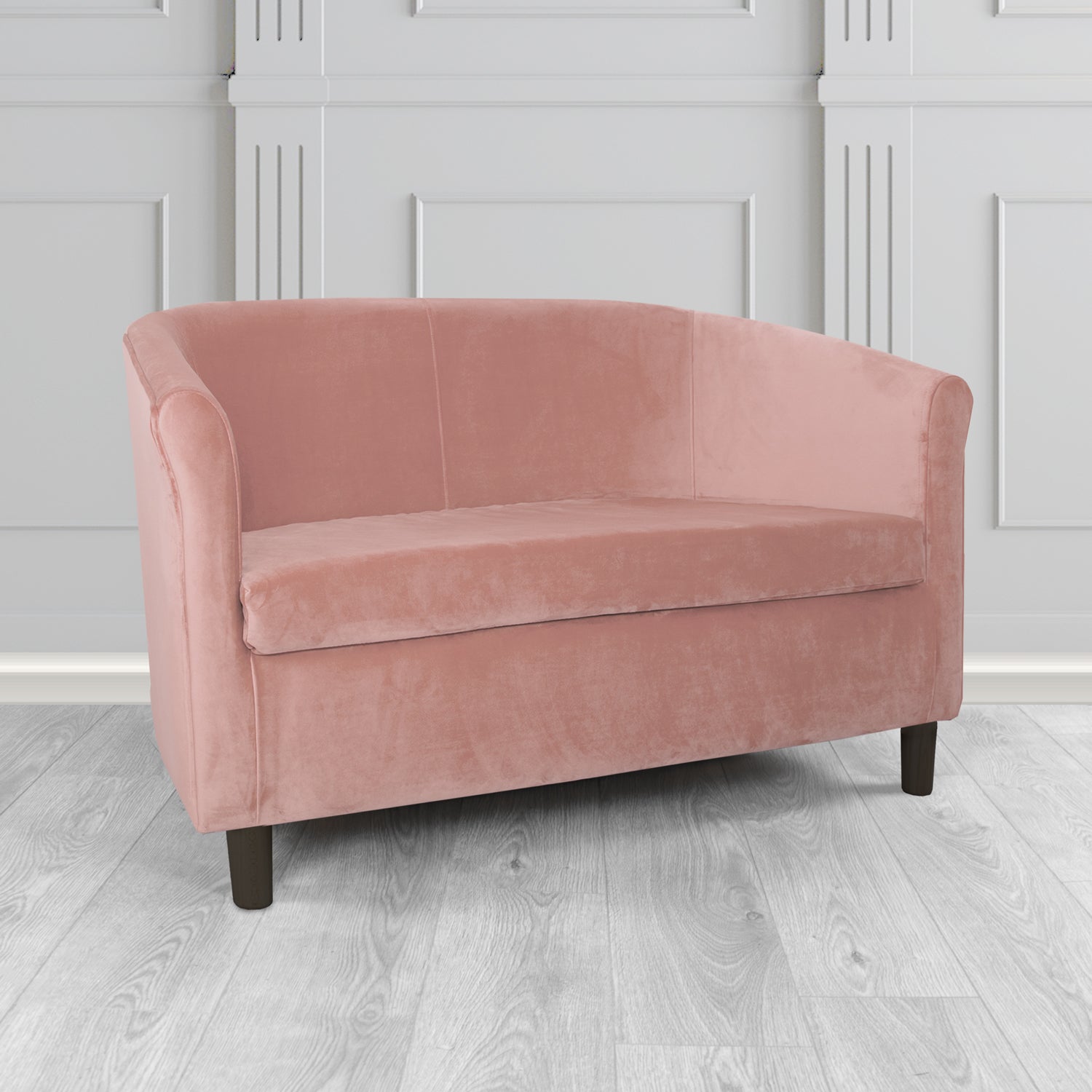 Tuscany 2 Seater Tub Sofa in Villa Nova Atil II Crib 5 Velvet Fabric