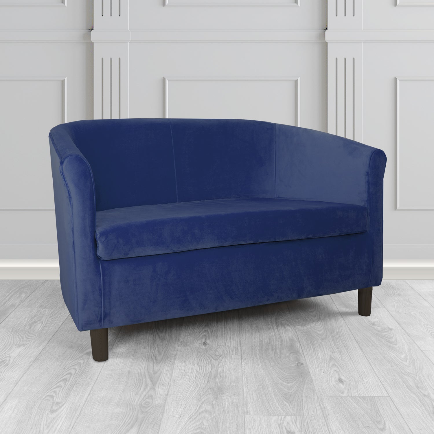 Tuscany 2 Seater Tub Sofa in Villa Nova Atil II Crib 5 Velvet Fabric