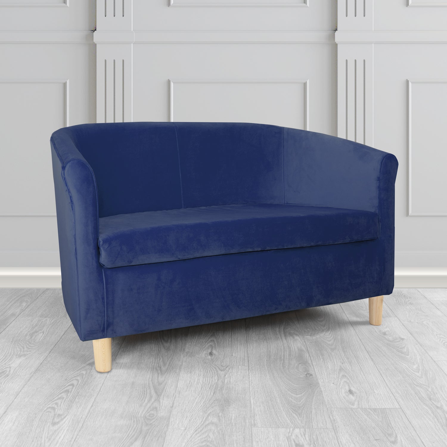 Tuscany 2 Seater Tub Sofa in Villa Nova Atil II Crib 5 Velvet Fabric