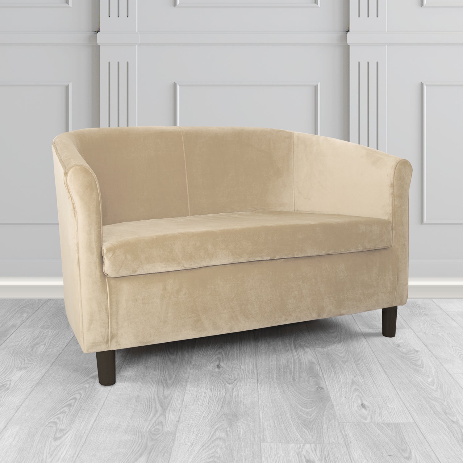 Tuscany 2 Seater Tub Sofa in Villa Nova Atil II Crib 5 Velvet Fabric
