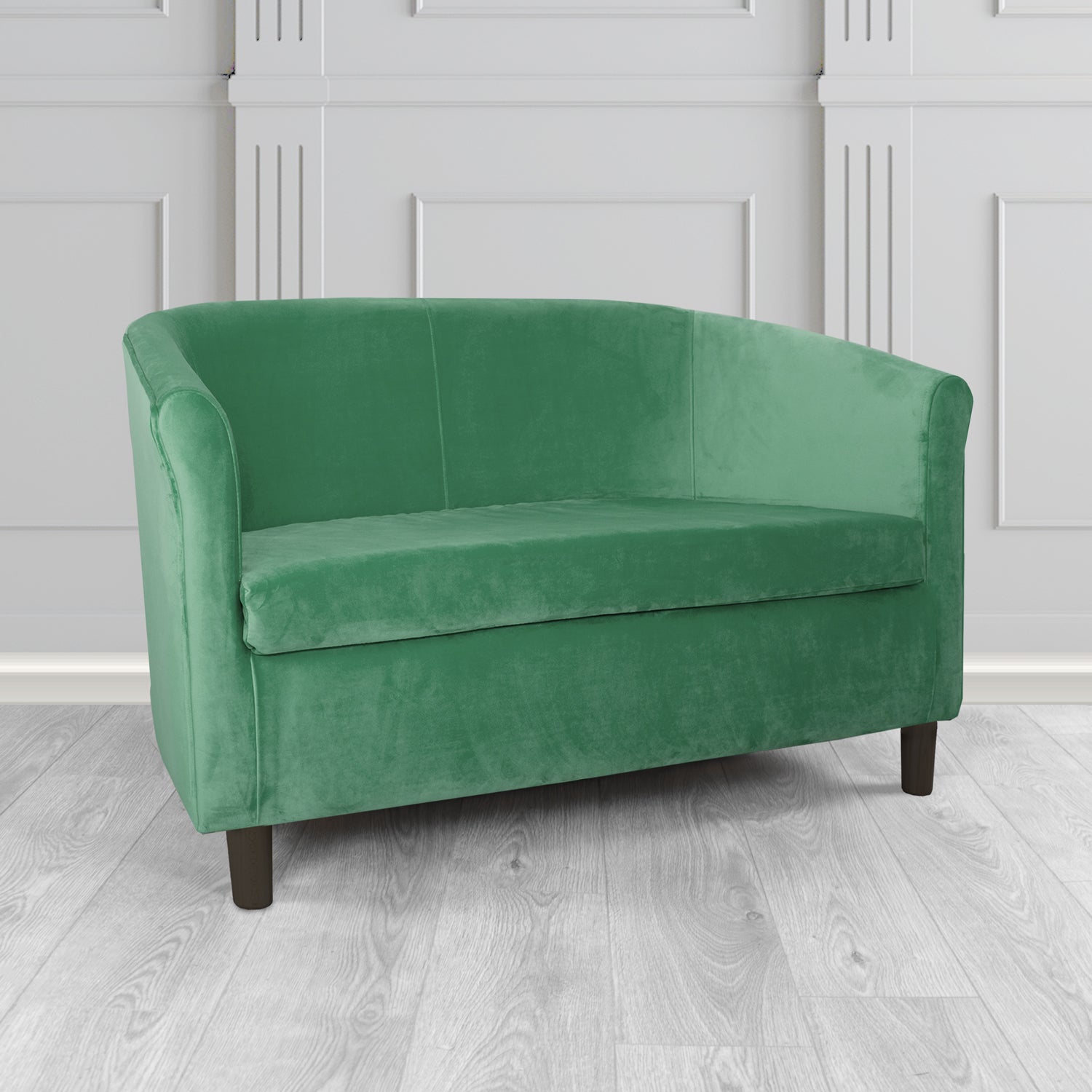 Tuscany 2 Seater Tub Sofa in Villa Nova Atil II Crib 5 Velvet Fabric