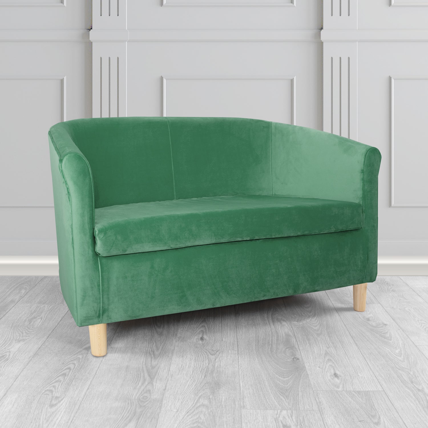 Tuscany 2 Seater Tub Sofa in Villa Nova Atil II Crib 5 Velvet Fabric