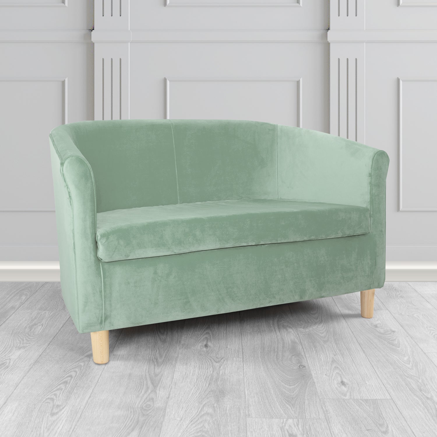 Tuscany 2 Seater Tub Sofa in Villa Nova Atil II Crib 5 Velvet Fabric