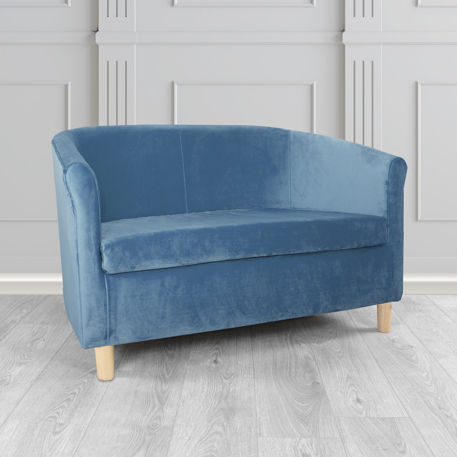 Tuscany 2 Seater Tub Sofa in Villa Nova Atil II Crib 5 Velvet Fabric