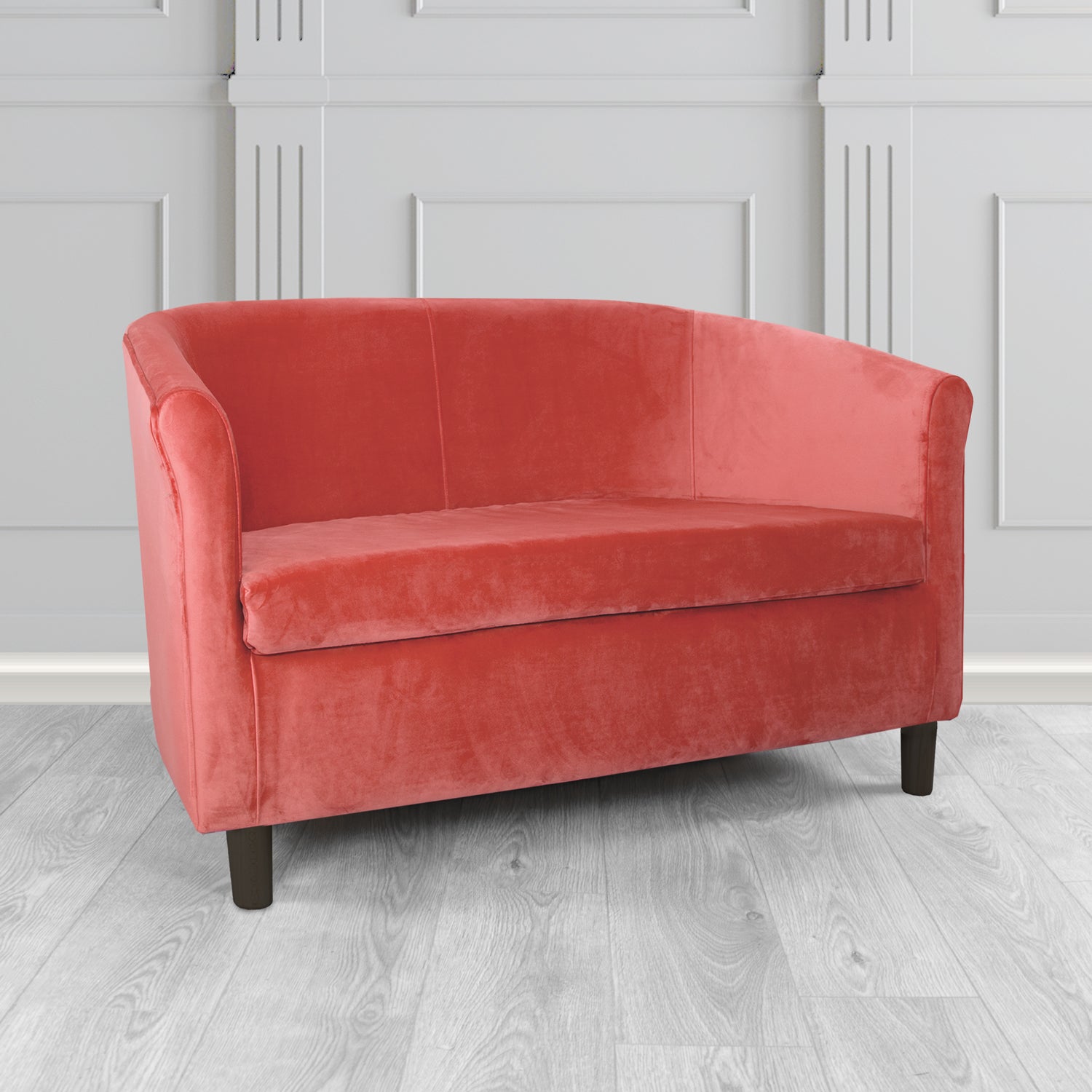 Tuscany 2 Seater Tub Sofa in Villa Nova Atil II Crib 5 Velvet Fabric